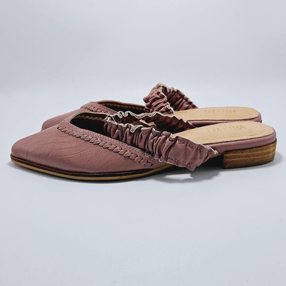 Mi,im Pink/ Mauve Leather Slip On Flat Womens size 6.5 Narrow - Picture 4 of 7